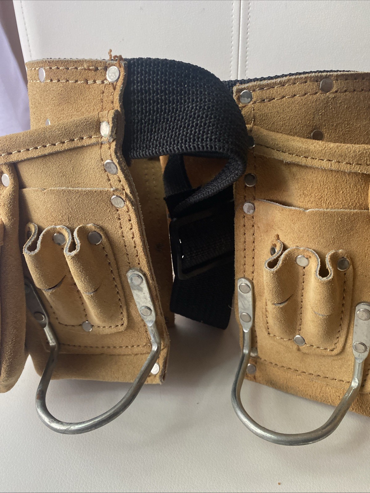AWP L490 Heavy Duty Leather Suede Carpenter’s AdjustableTool Belt