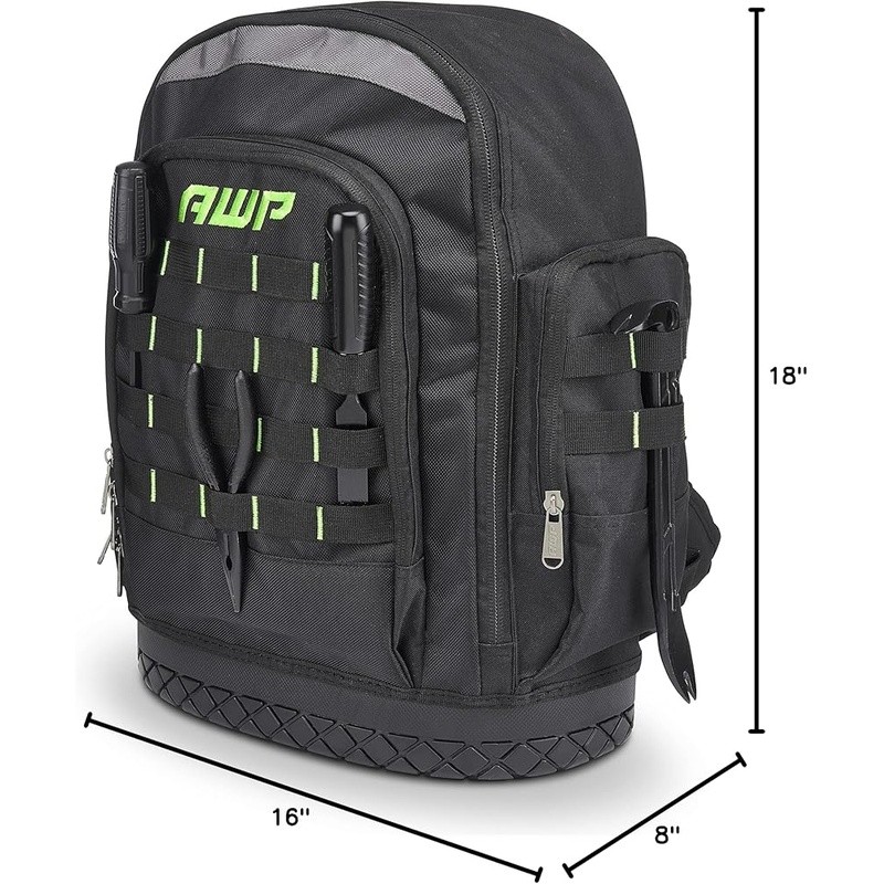 Durable Tool Backpack Organizing Case 23 Pockets Waterproof Utility Carrier New