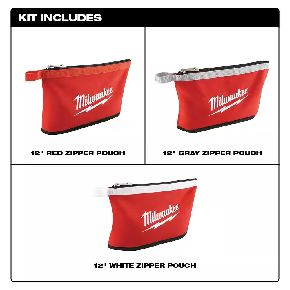 15 In. PACKOUT Tool Backpack with 3-Pack Zipper Tool Bags