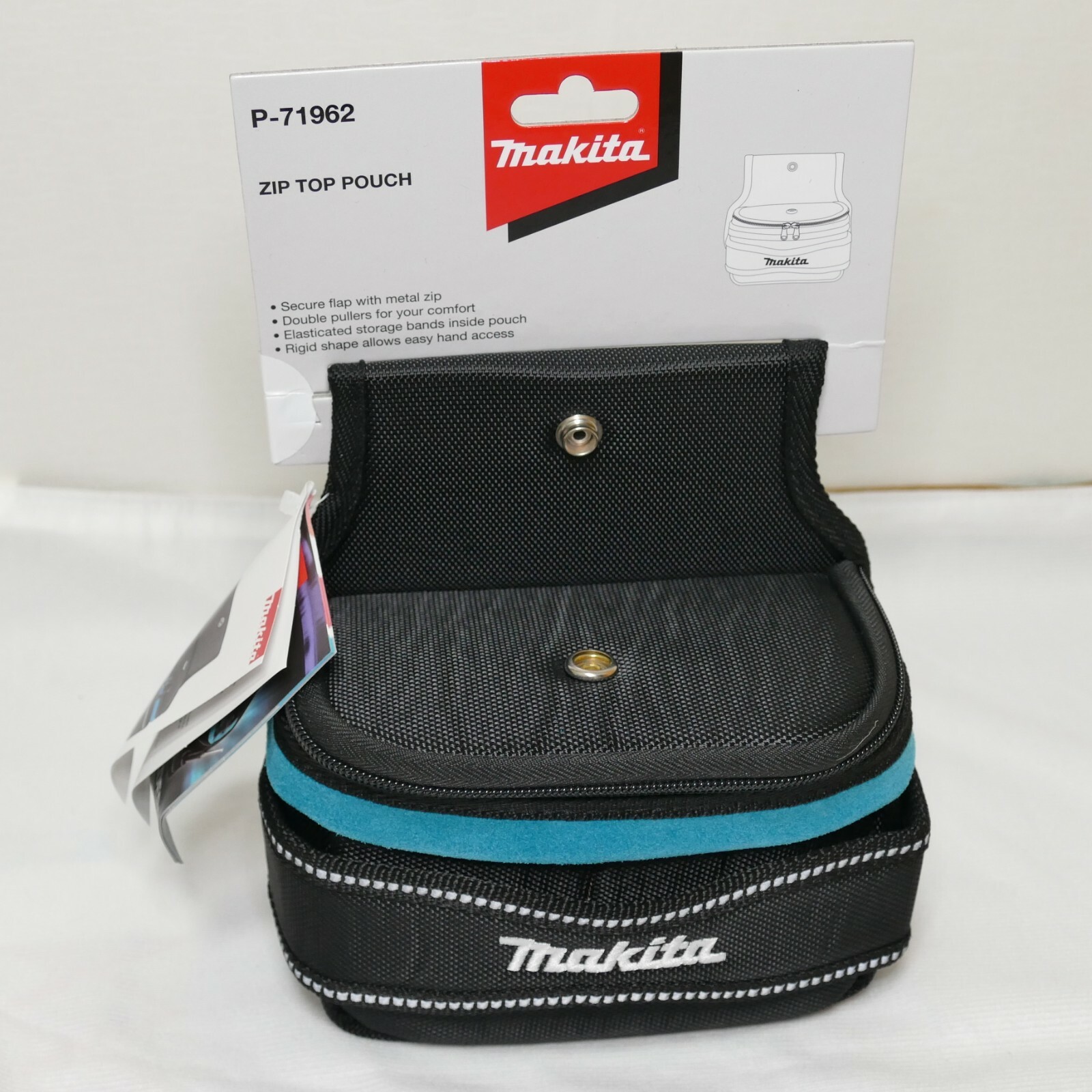 Makita E05206 Zip Top Pouch, Top open lock button P-71962_follow-up model