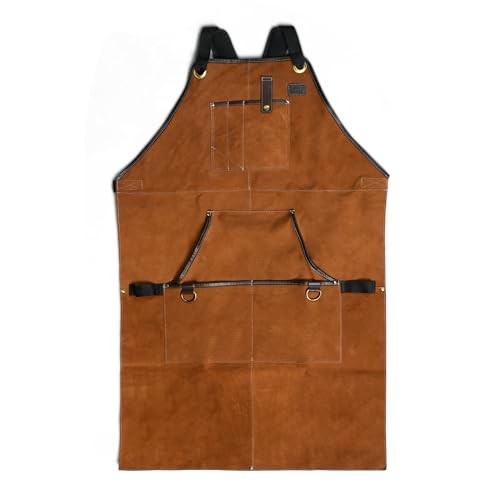 Work Apron – Heavy Duty Woodworking Apron for Men with Tool M to XXL Tan