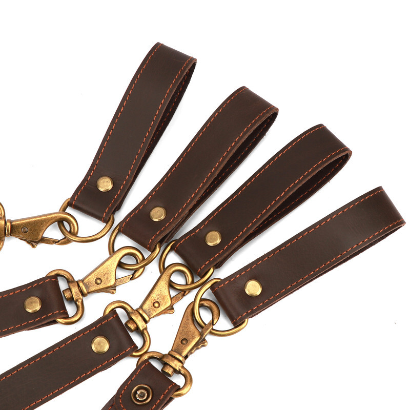 TOURBON Leather Tool Belt Harness Suspender Carpenter Contractor Tools Carry
