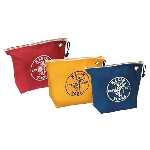 Klein Tools 5539CPAK: Heavy-Duty Assorted Zipper Bags for Organizing Essentials