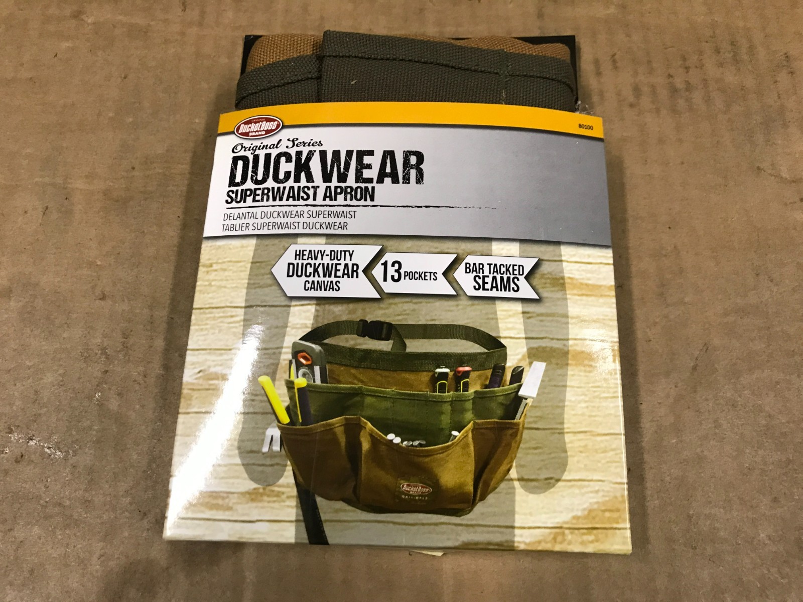 New Bucket Boss Duckwear Superwaist Apron – Brown – #80100 – 13 Pocket