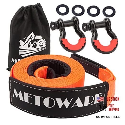 Heavy Duty Tow Strap Recovery Kit – 3″ x 3″x20ft | Recovery Kit 3″x20ft Orange