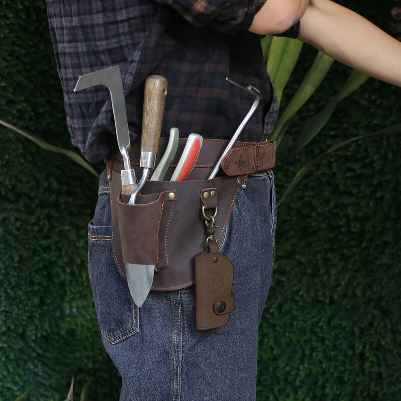 TOURBON Leather Florist Tool Storage Belt Bag Garden Pliers Waist Holster