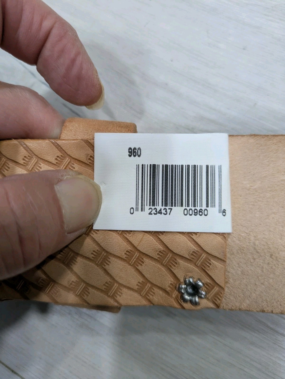 McGuire Nicholas 960 Roller Buckle Belt 2″ Tan Saddle Leather 41 Heavy Duty NEW