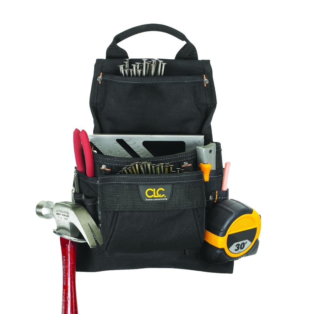 CLC 5833 Ballistic Poly Nail And Tool Bag, 9 Pocket