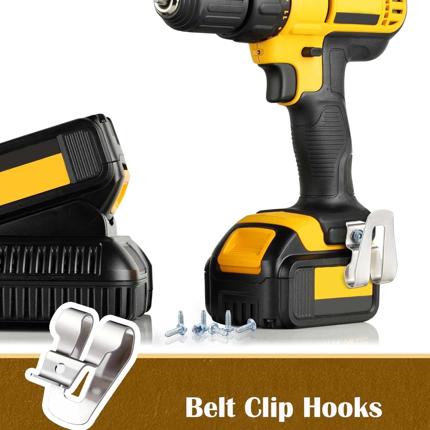 Compact Stainless Steel Drill Hook Clips – 8 Pieces for Easy Installation
