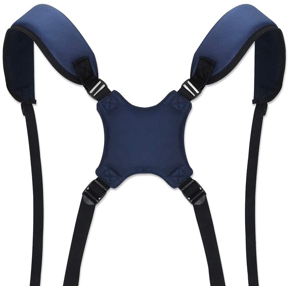Comfort Shoulder Pad Adjustable Braces Suspender Golf Bag Strap Belt 4-clip