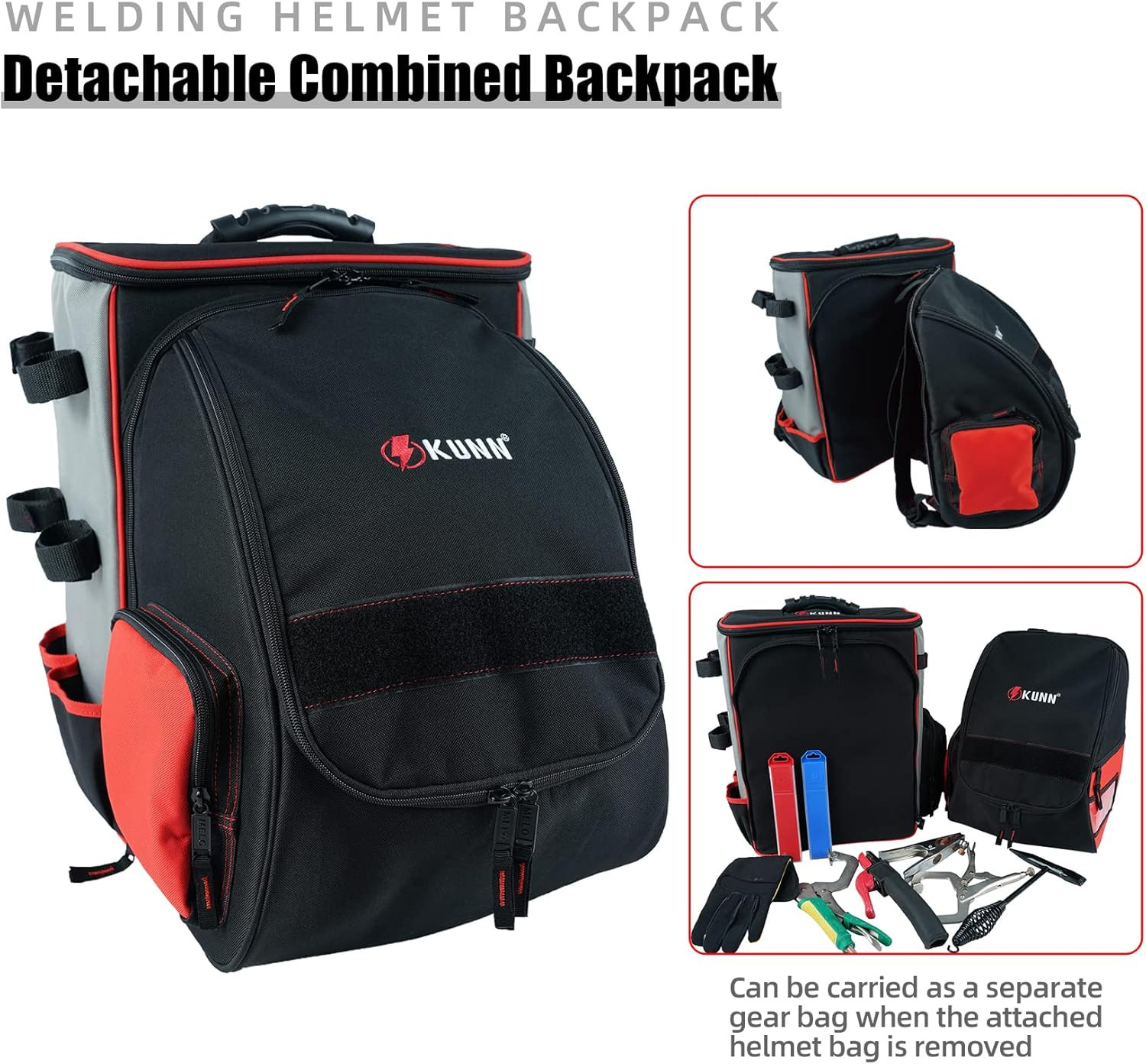 Welding-Backpack with Detachable Helmet-Bag – Durable Comfortable Tool Backpack