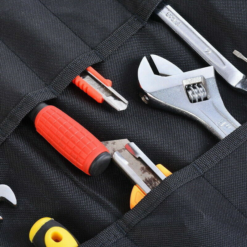 Electrician Tool Pocket Bag Roll Up Storage Organizer Bags Canvas Chisel Toolkit