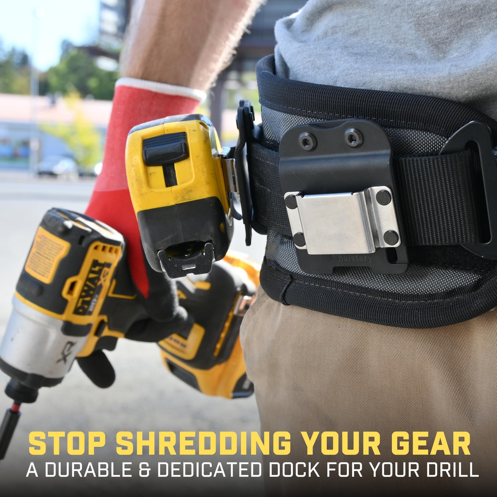 DriverMaster | Clip-On Tool Belt Drill Holder – Simple Hook Holster for Cordl…