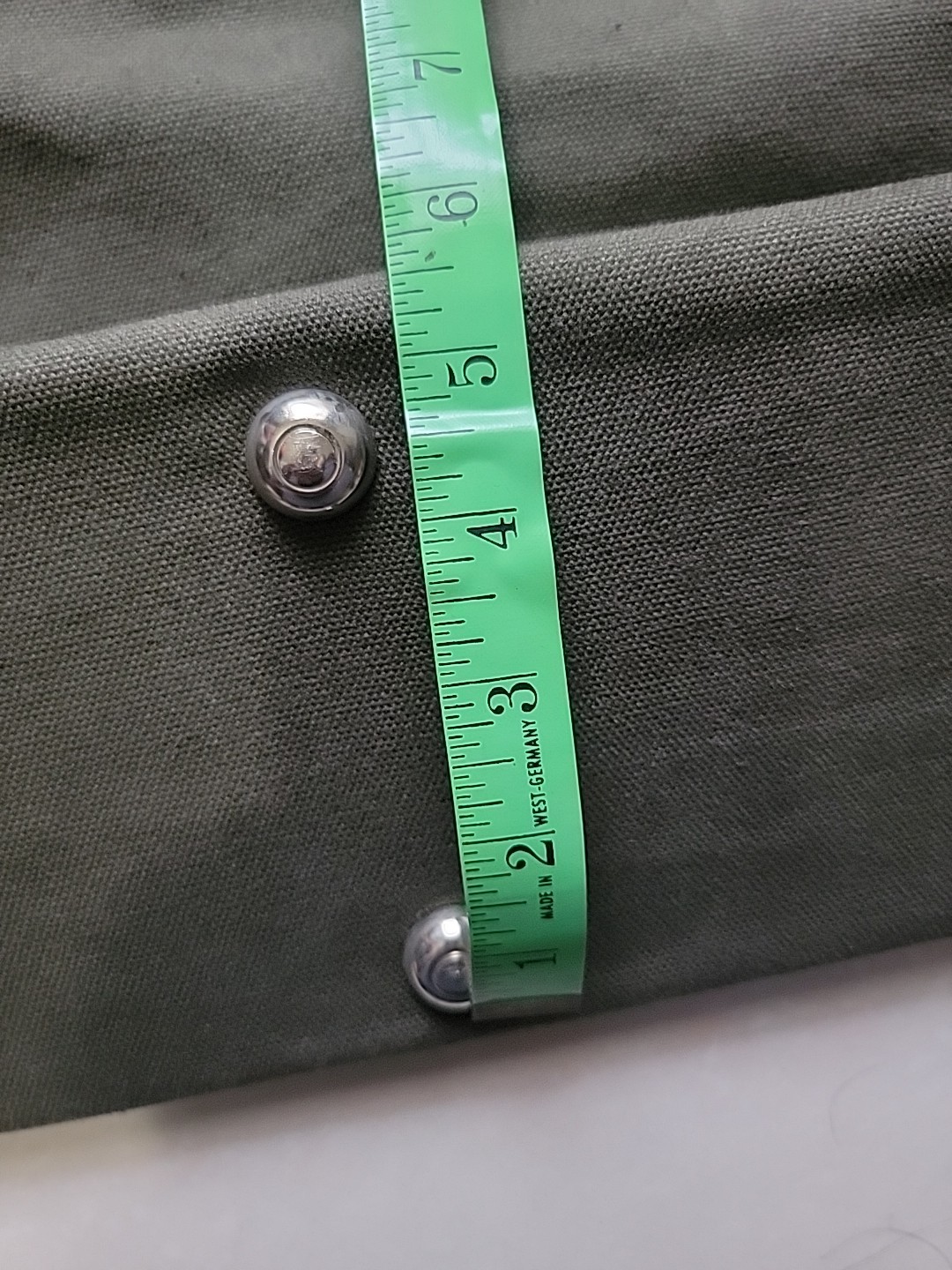 OLD STOCK VTG USA MADE Army Military Green Leather/Canvas Tool Shoulder Tote Bag
