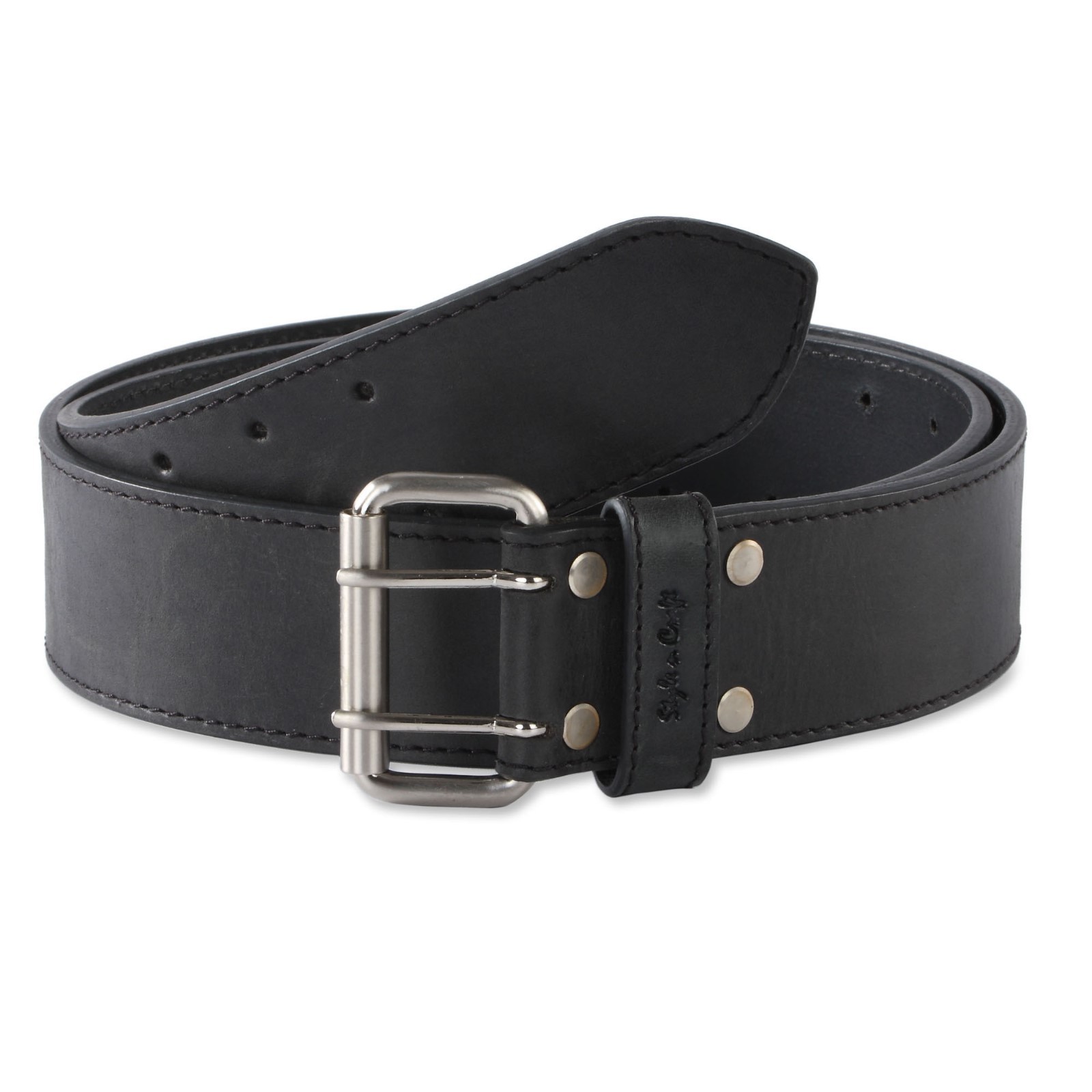 Style n Craft 392752 – 2 Inch Work Belt in Heavy Top Grain Leather-2 Tone Black