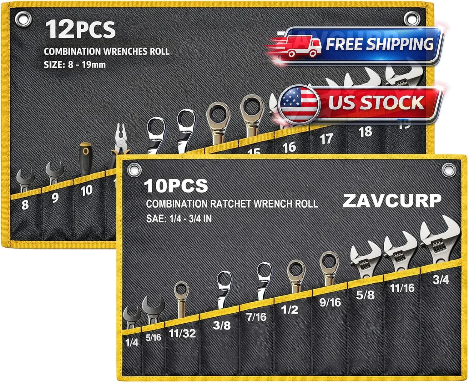 Tool Pouch, Roll-Up Storage Bag for Hand Tools & Wrenches