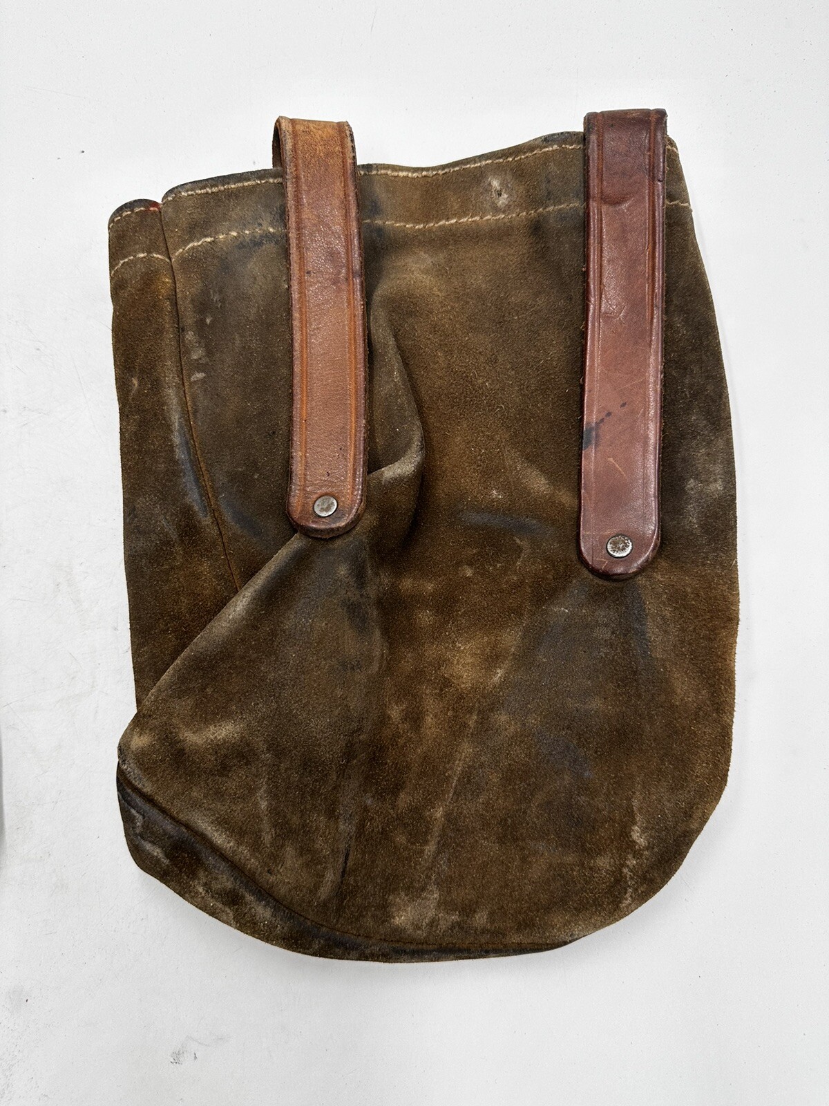 Vintage Leather Tool Belt Pouch Used Lot Of 2 Handmade