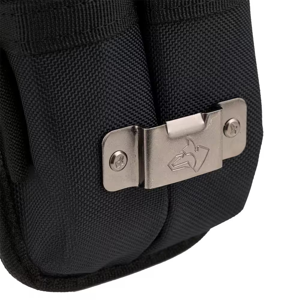 5 In. 5-Pocket Black Four Barrel Tool Belt Pouch