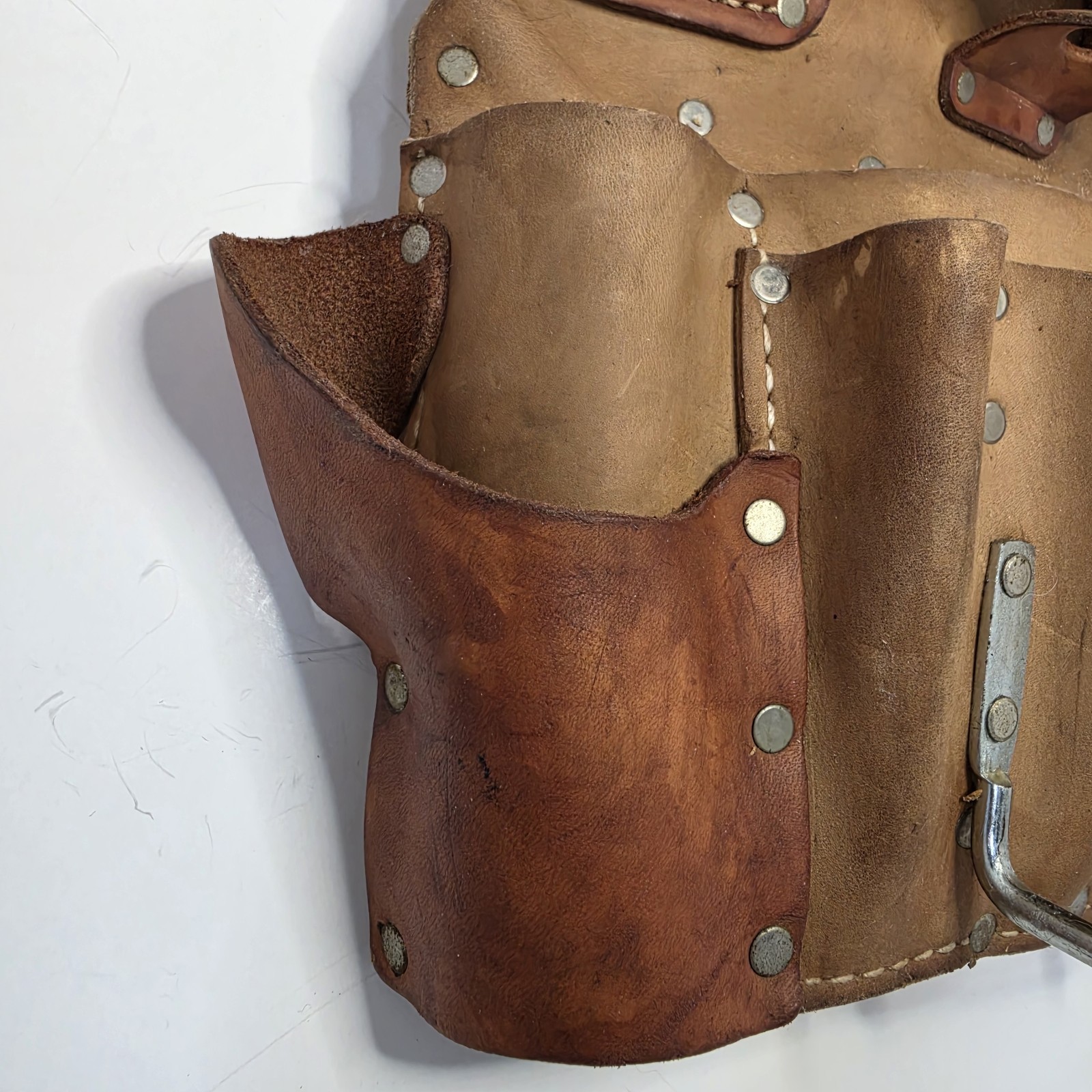 Vintage Nicholas Leather Tool Pouch Made In USA McGuire Heavy Duty 403 823