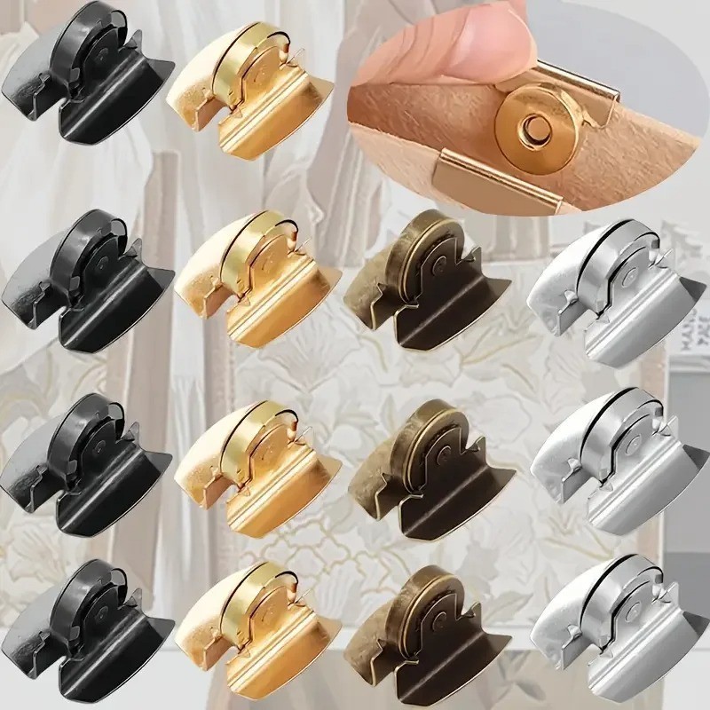 8PCS Magnetic Bag Snap Buckle Hidden Seam Free Button Accessories Set