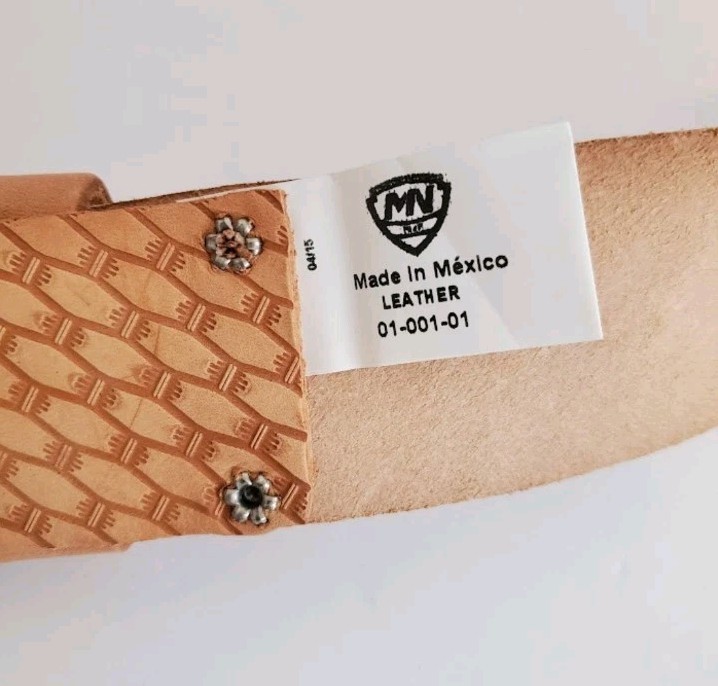 McGuire Nicholas 960 Roller Buckle Belt 2″ Tan Saddle Leather 41 Heavy Duty NEW