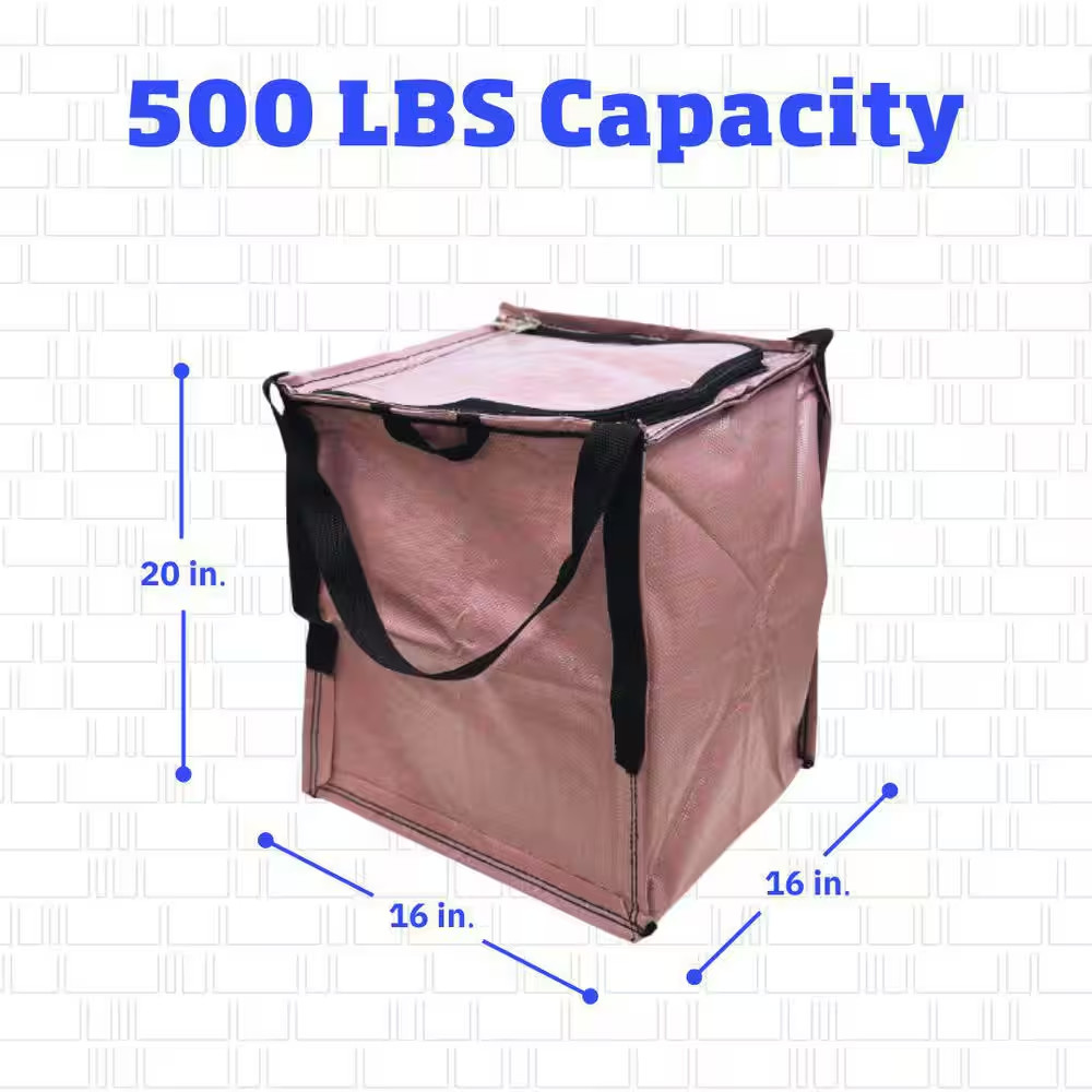 22 Gal. Heavy Duty Zipper Top Tote Storage Bag, Mauve