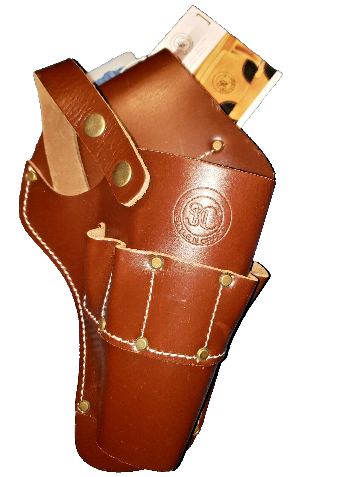 Style N Craft Cordless Drill Holster Full-Grain brown Leather Holder #98000