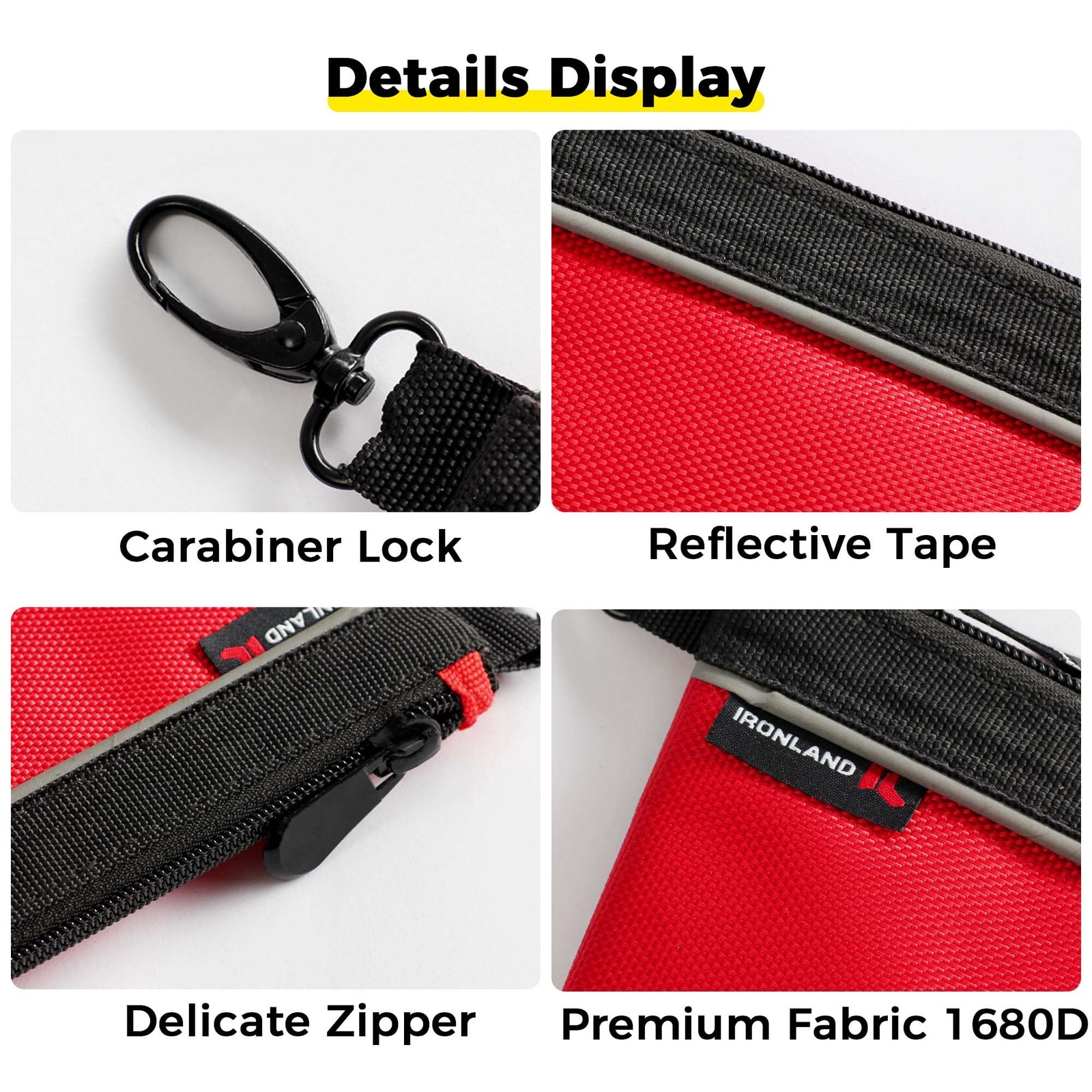 12.5″ Small Zipper Tool Pouch Waterproof 1680D Multipurpose Organizer 4 PCS
