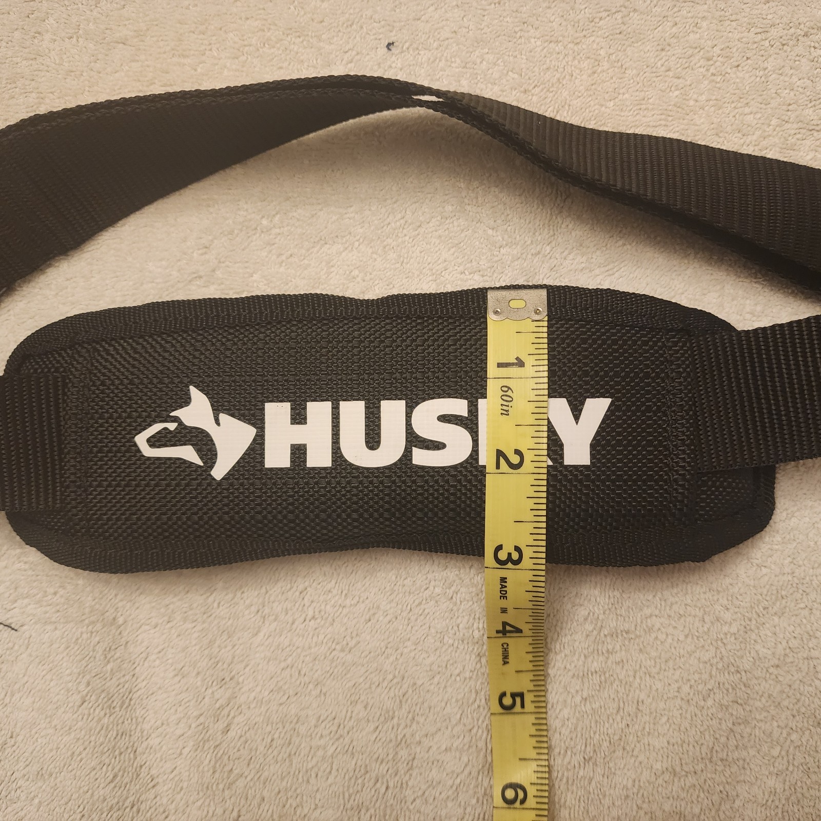 New Husky Tool Bag Adjustable 1.5” Shoulder Strap 30”-56” Metal Clip Hardware