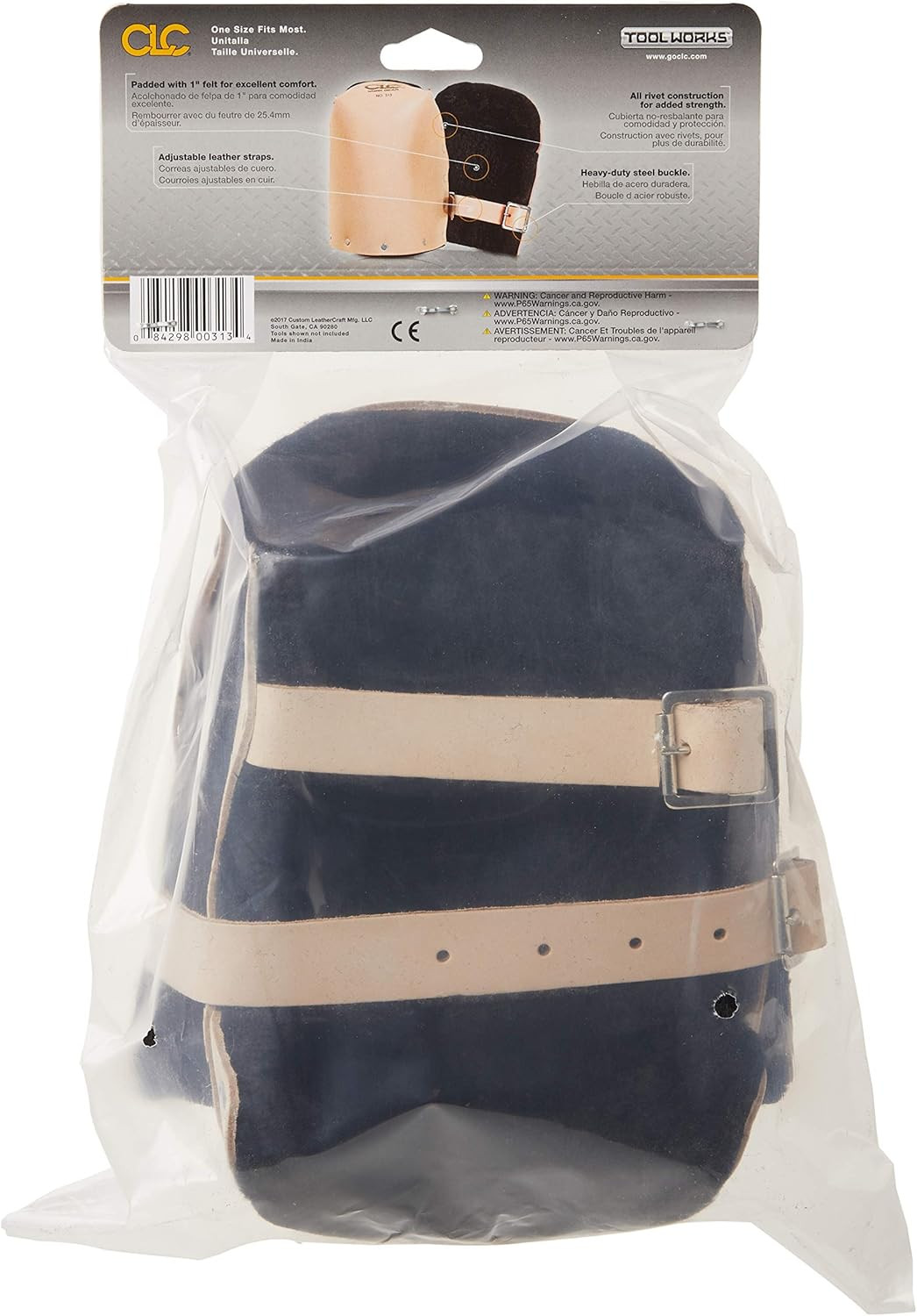 CLC 313 Heavy Duty Leather Kneepads, Double Thick Lining, Tan