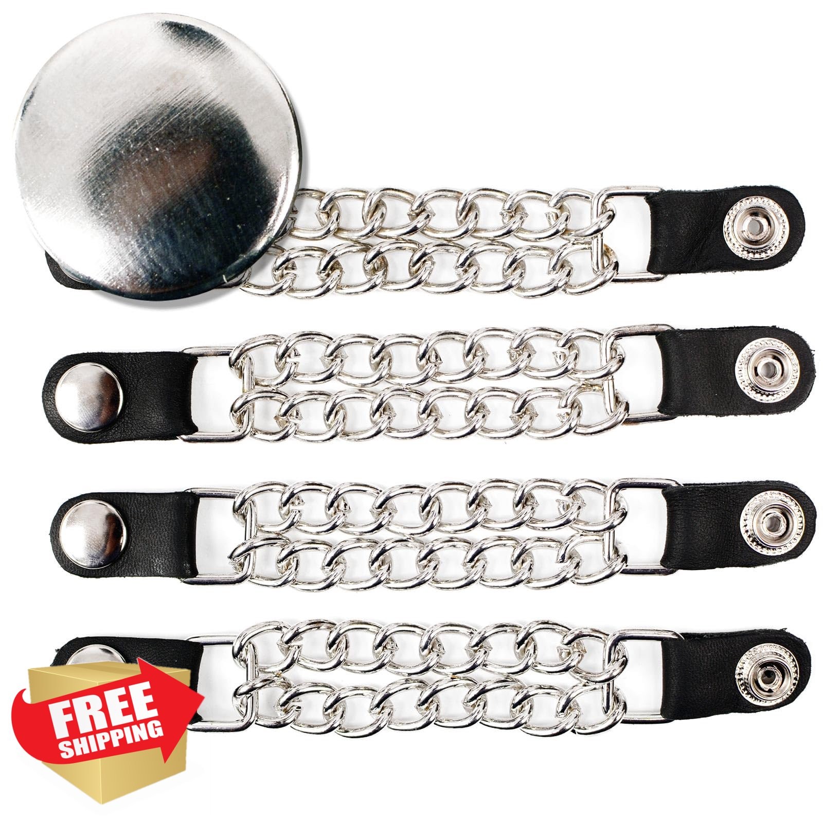Milwaukee Leather Vest Extender 6.5″ Braided Strap 4pc MLA6068SET