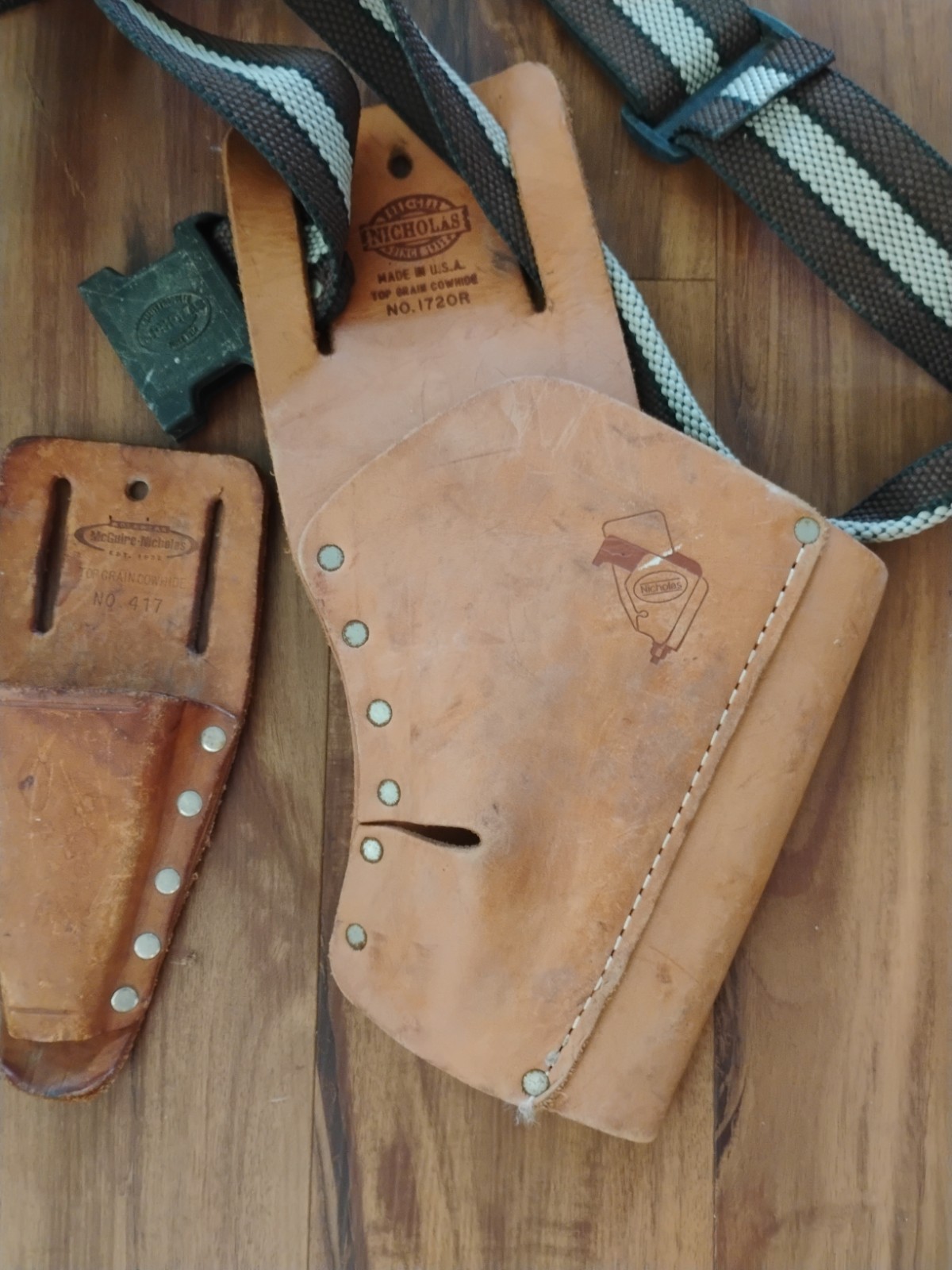 Nicholas Top Grain Cowhide 1720R Leather Drill Holder Pouch & Pliers Sheath