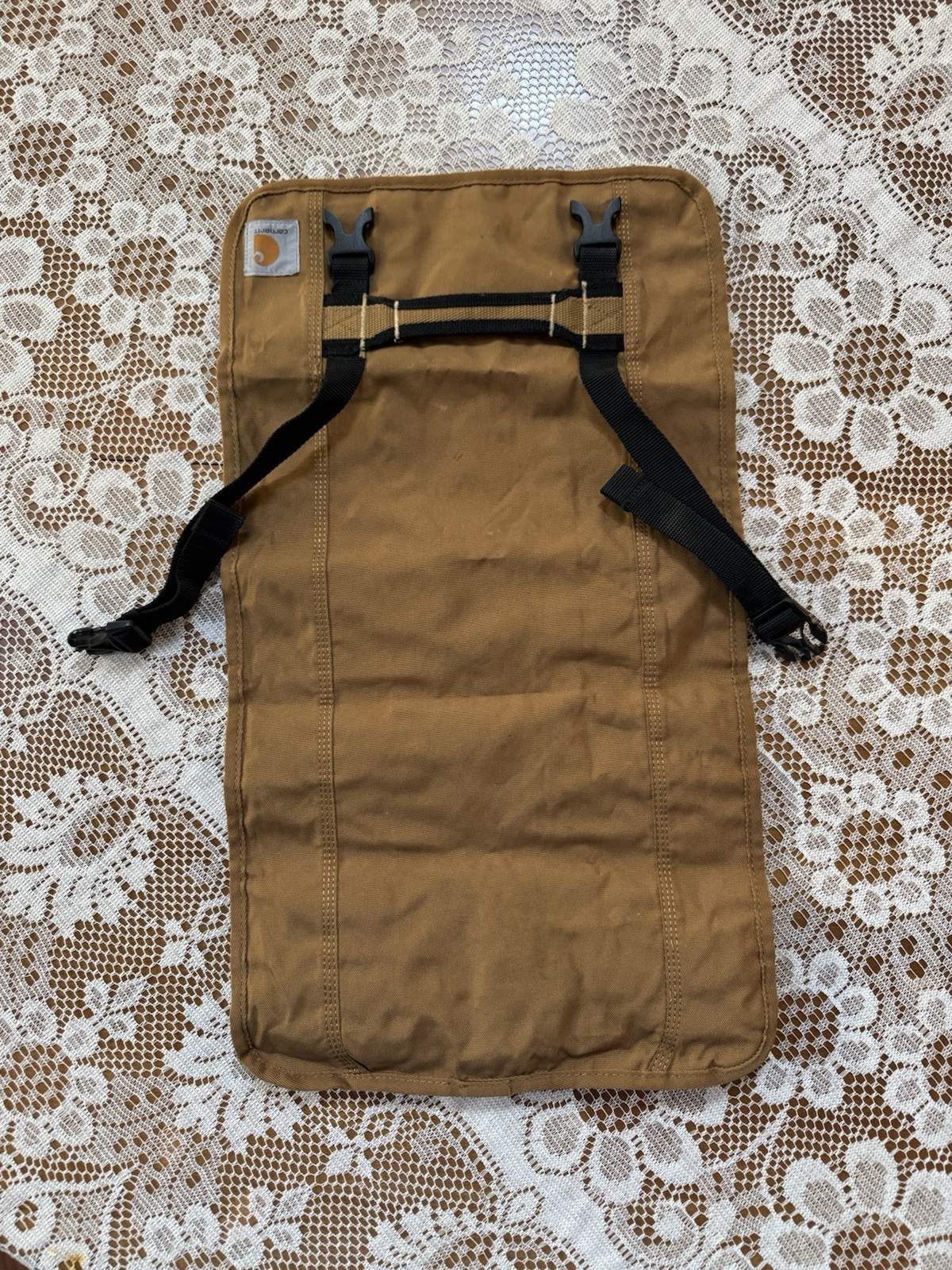 Carhartt Legacy Tool Roll Bag 18 Pocket Utility Roll 3 Pouches Brown Clips