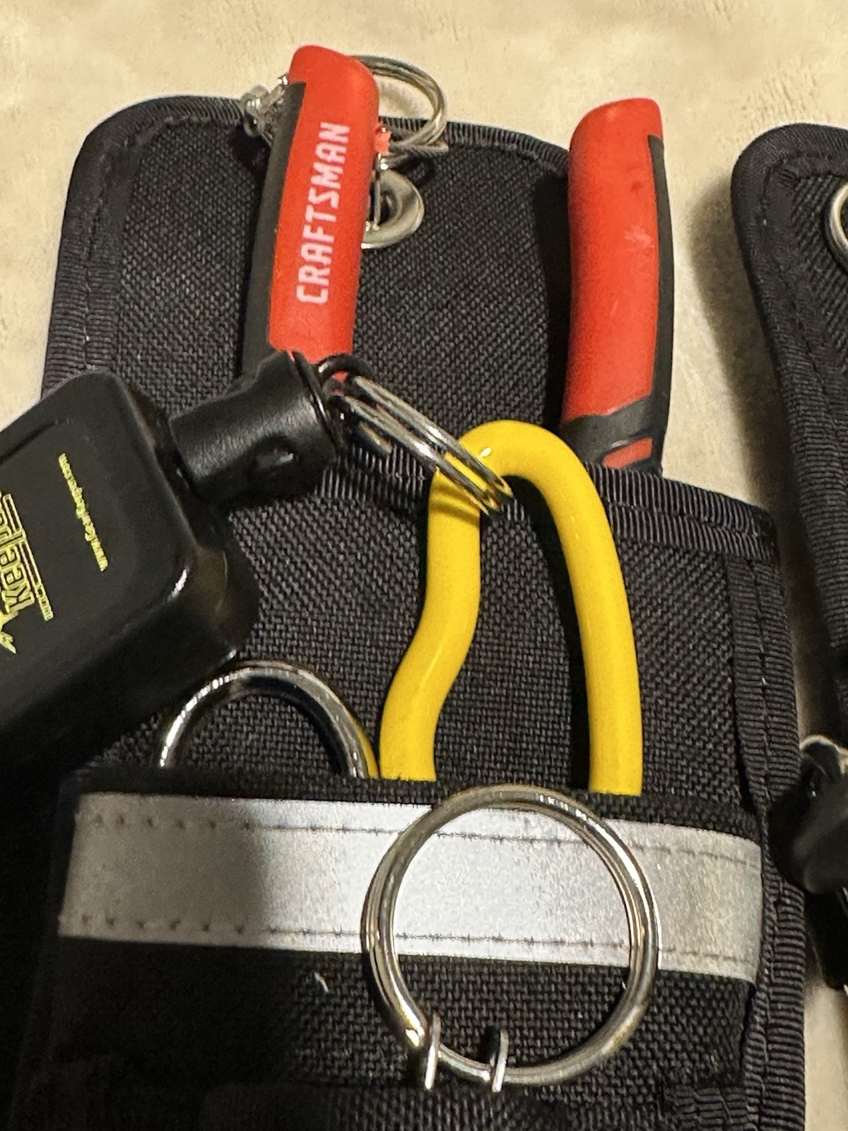 3M Black Reflective Tool Pouch w/ Reflective Strip Magnetic Interior