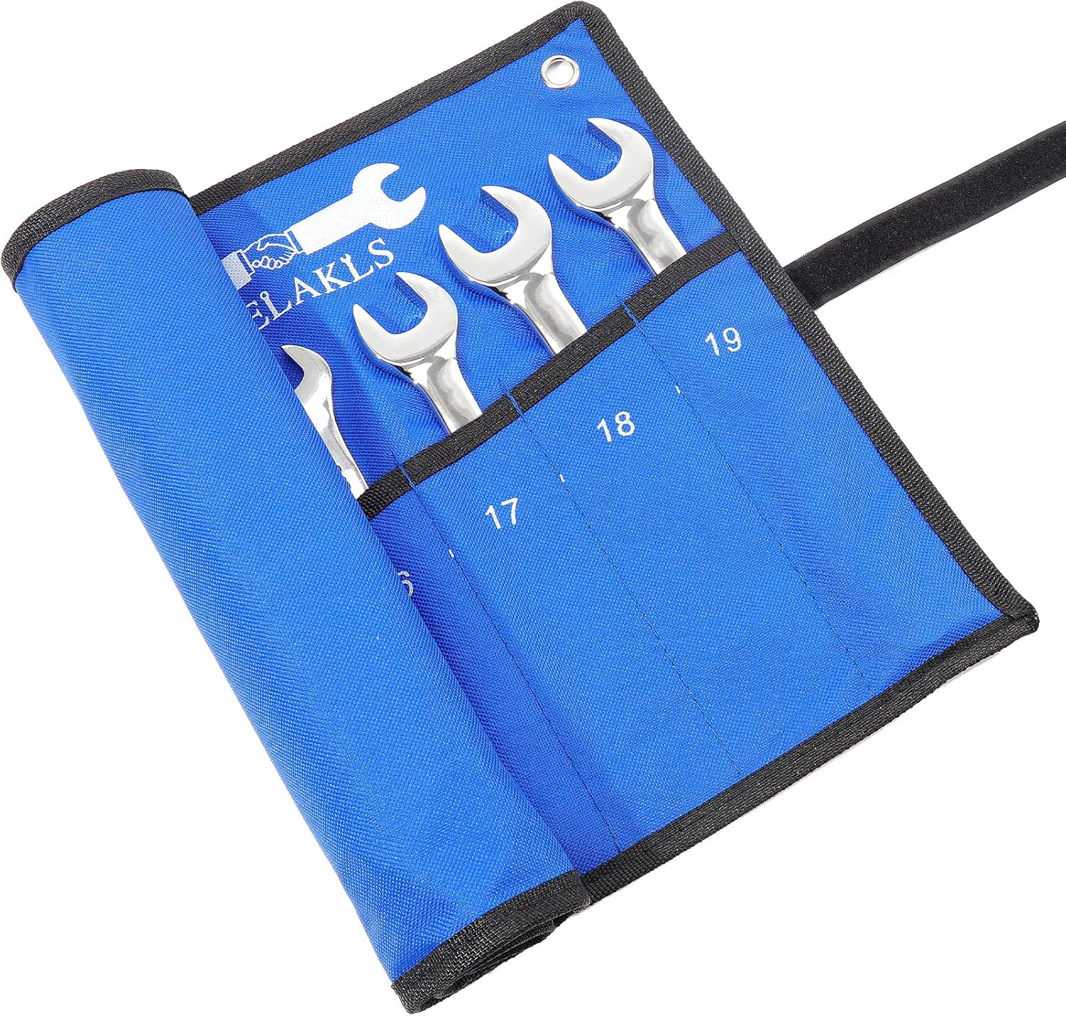 Tool Roll up Pouch Metric 12 Pocket (8-19Mm) Tool Roll Bag for Wrenches Organize