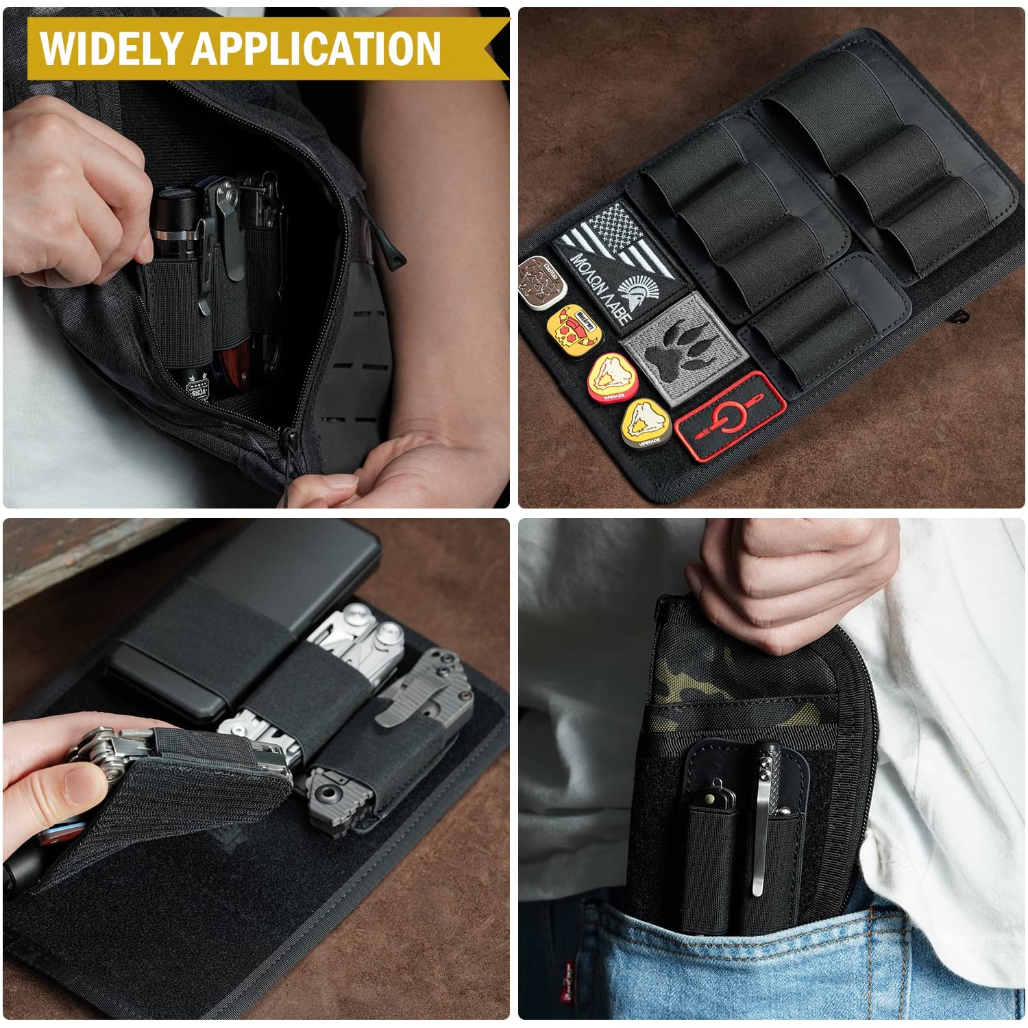 Tactical Modular Organizer, EDC Elastic Organizer Holder, Tool Insert Pouch, …