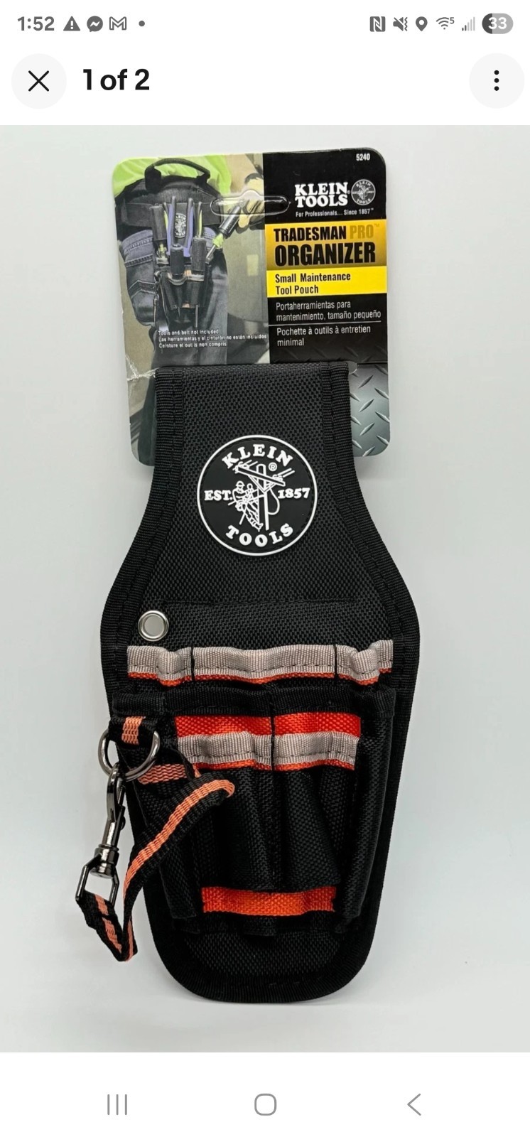 Klein Tools 5240 Tradesman Pro™ Maintenance Tool Pouch Brand New With Tags