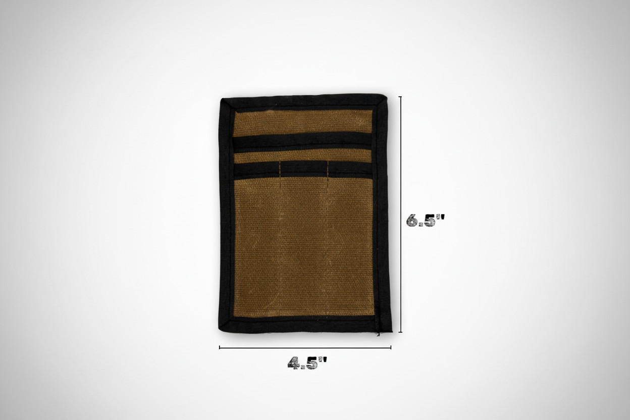 Waxed Canvas Mini EDC Pocket Organizer – 16oz Waxed Canvas Lay Flat Design