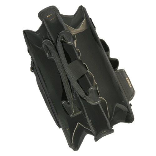 Custom Leathercraft CLC 1529 – 17 Pocket 16″ Center Tray Tool Bag Carrier Holder