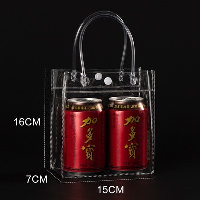 Clear PVC Plastic Tote Bag with Buttons Secure Packaging Solution Pack of 5