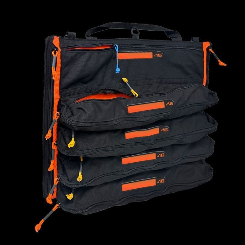 Atlas 46 Yorktown Tool Roll® – Large Black/Orange