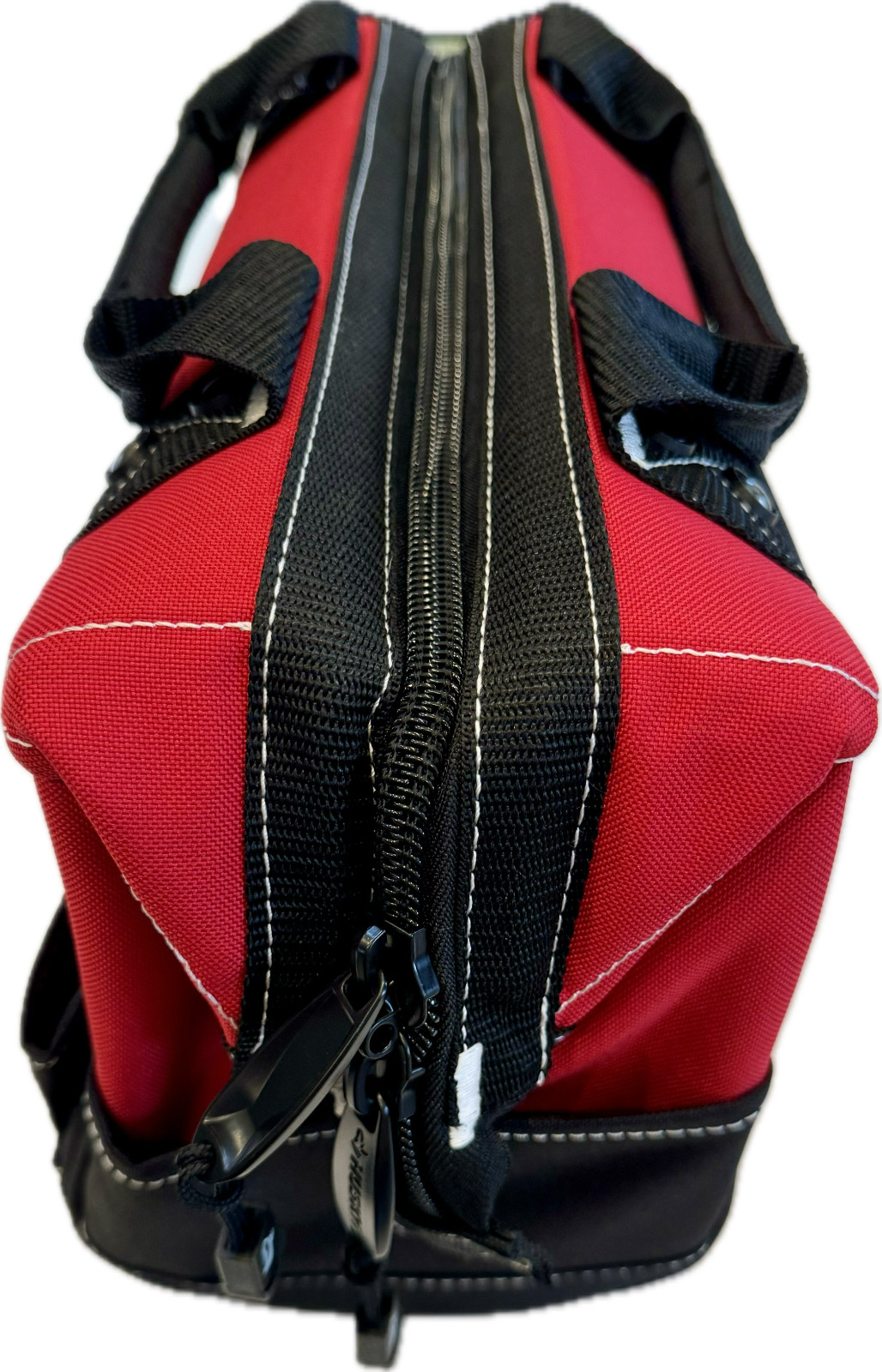 Husky Tool Bag 14 Inch Full Mouth Tote with Strap for Telescopic Handles