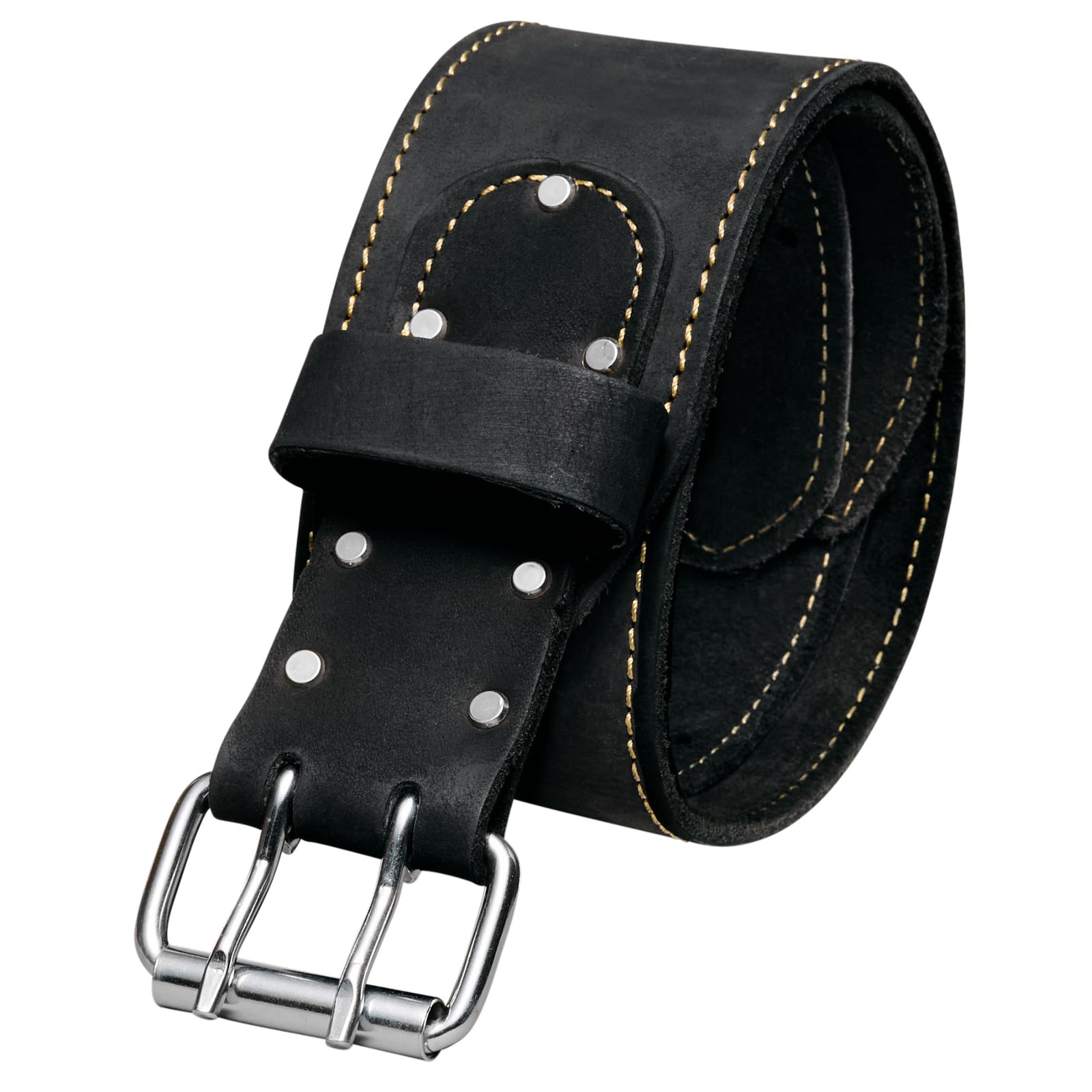 Men’s Leather Tool Belt – Leather Tool Pouch Belt Adjustable from 34”-43” – T…