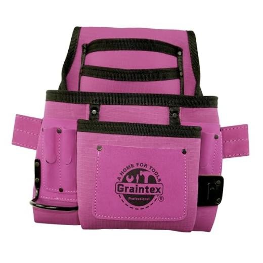 10 Pocket Professional Nail & Tool Pouch, Ripstop Canvas Double Purple
