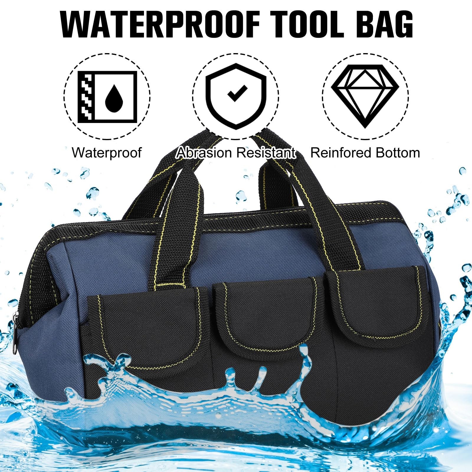 Silkfly 6 Pcs Tool Bag For Men Women Heavy Duty Tool Tote Waterproof Hard