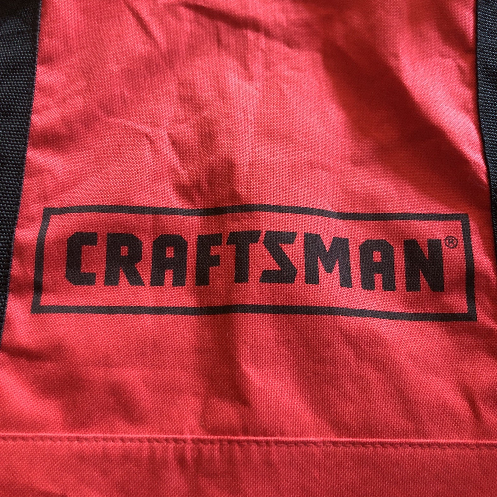Craftsman Tool Tote Bag 18″ x 15.5″ w/Spots/Stains Polyester Book Toy w/Handles