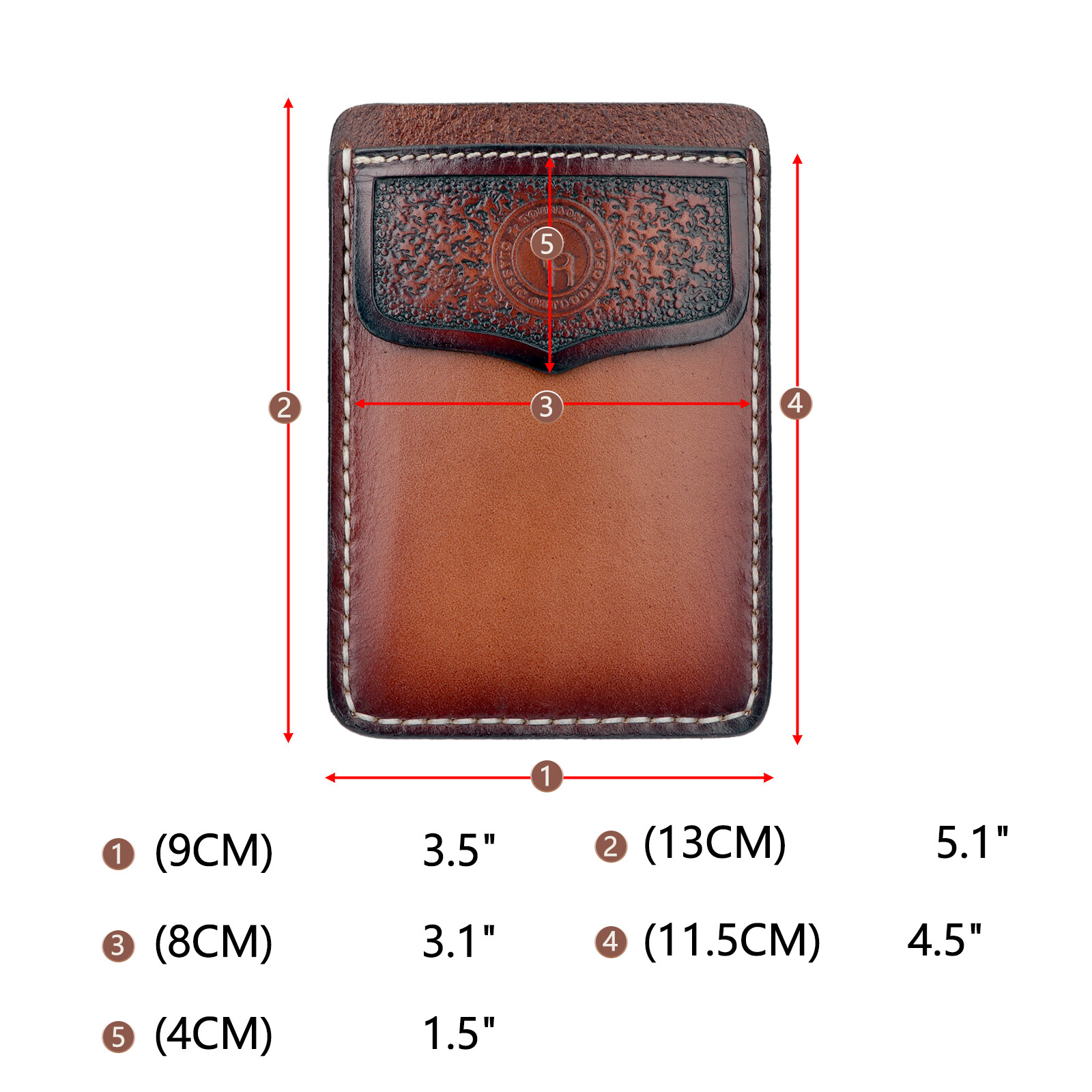 TOURBON Leather Shirt Pocket Protector Pen Organizer Jacket Pouch Doctors Nurses
