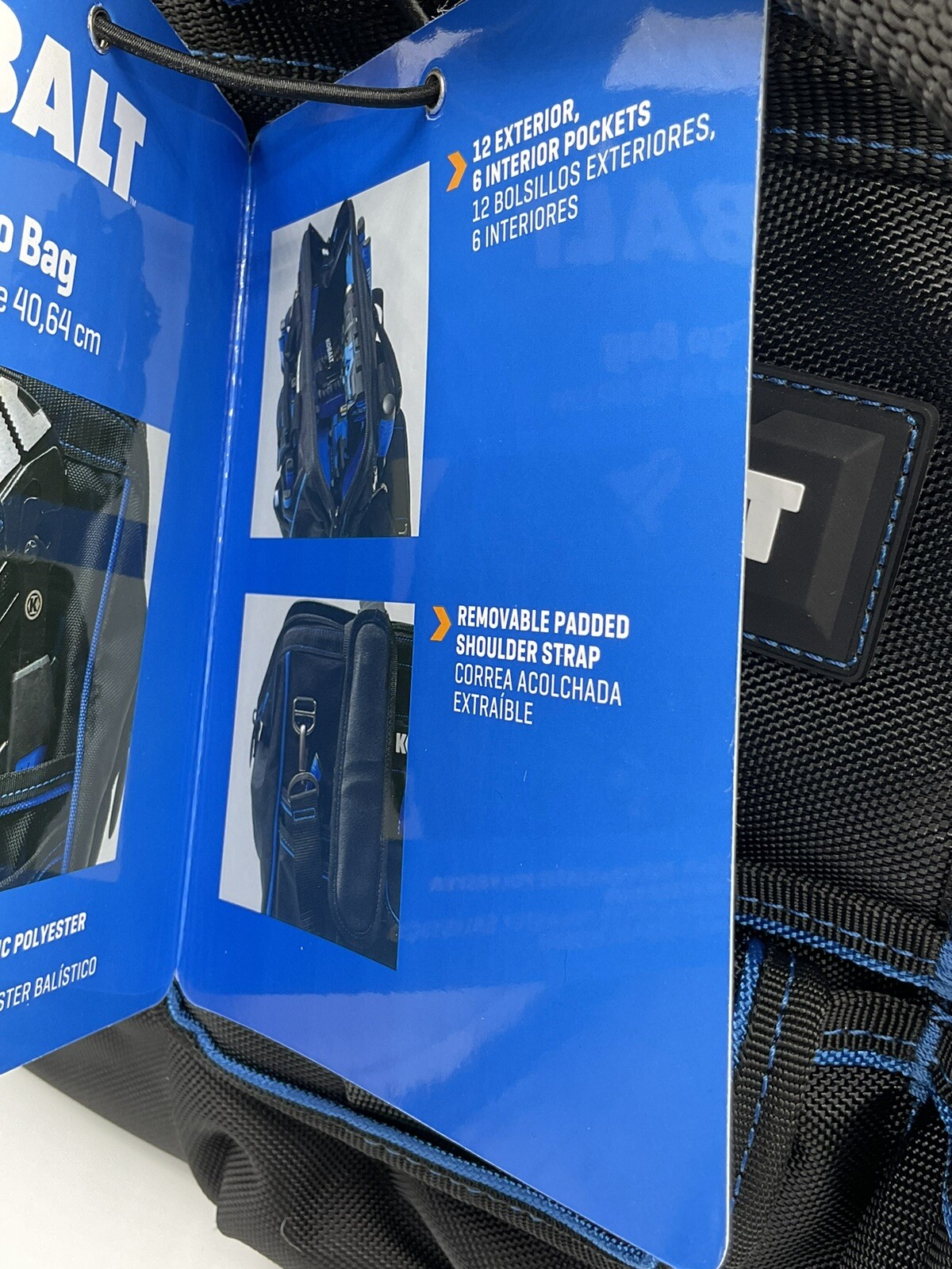 Kobalt 16” Cargo/Tool Bag Includes Drawstring Backpack And Adjustable Cap – New