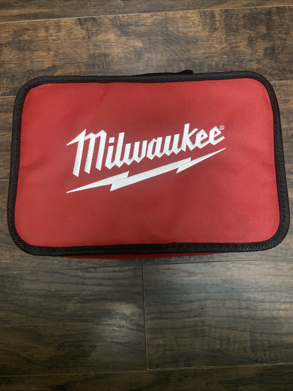 Milwaukee 13 inch M12 Contractor Tool Bag – Red 13x9x3 Great Shape