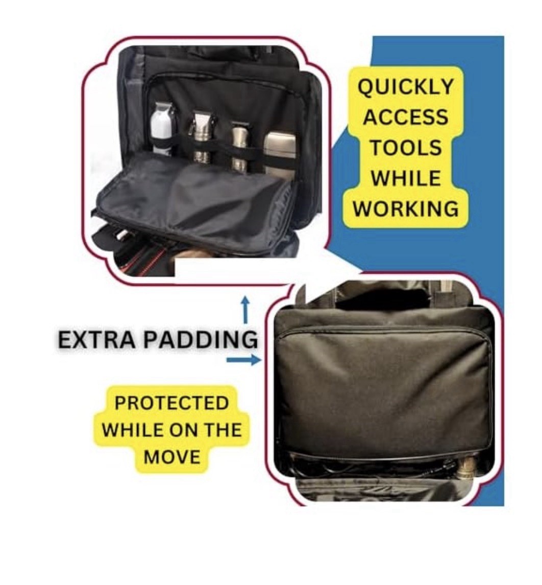 XXL Oversized Barber Bag Water-Resistant, Travel-Ready | Smooth Zippers-NEW!